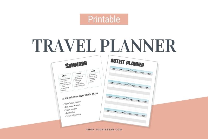 Planificador de viajes para imprimir