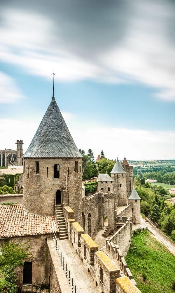 Muralla de Carcassonne y torres de vigilancia