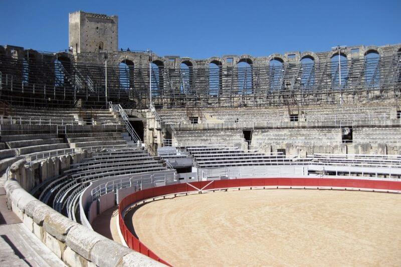 Inside the Roman Theater of Arles in South of France