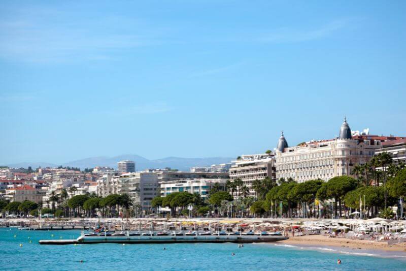 Carlton Hotel beach in Cannes