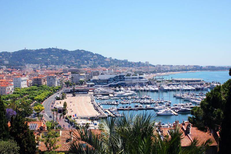 Vista de la costa de Cannes