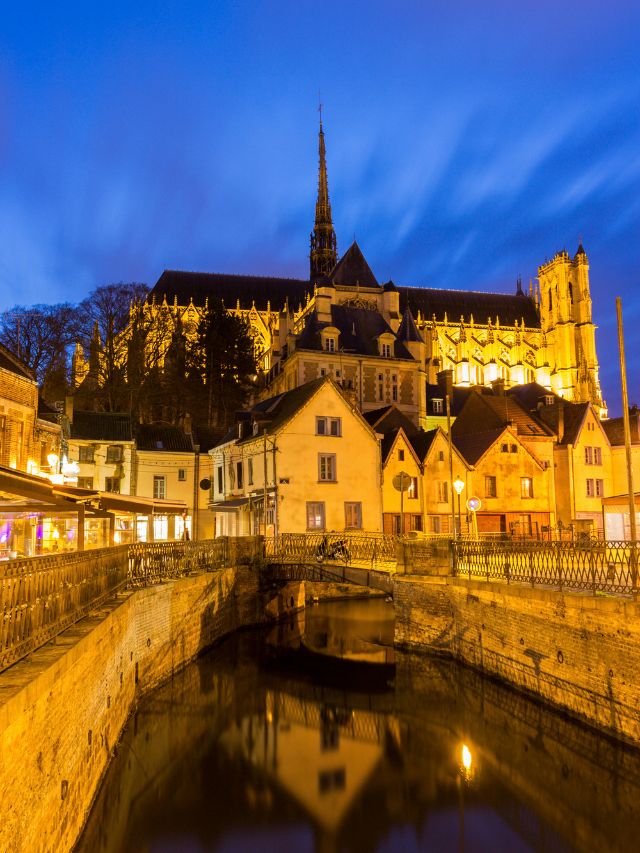 amiens during the blue hour