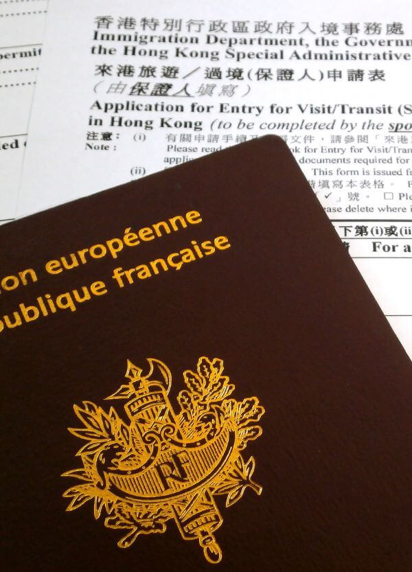 Solicitud de pasaporte francés
