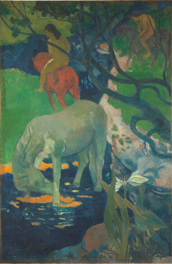 Gauguin's white horse, painting in the Musée d'Orsay