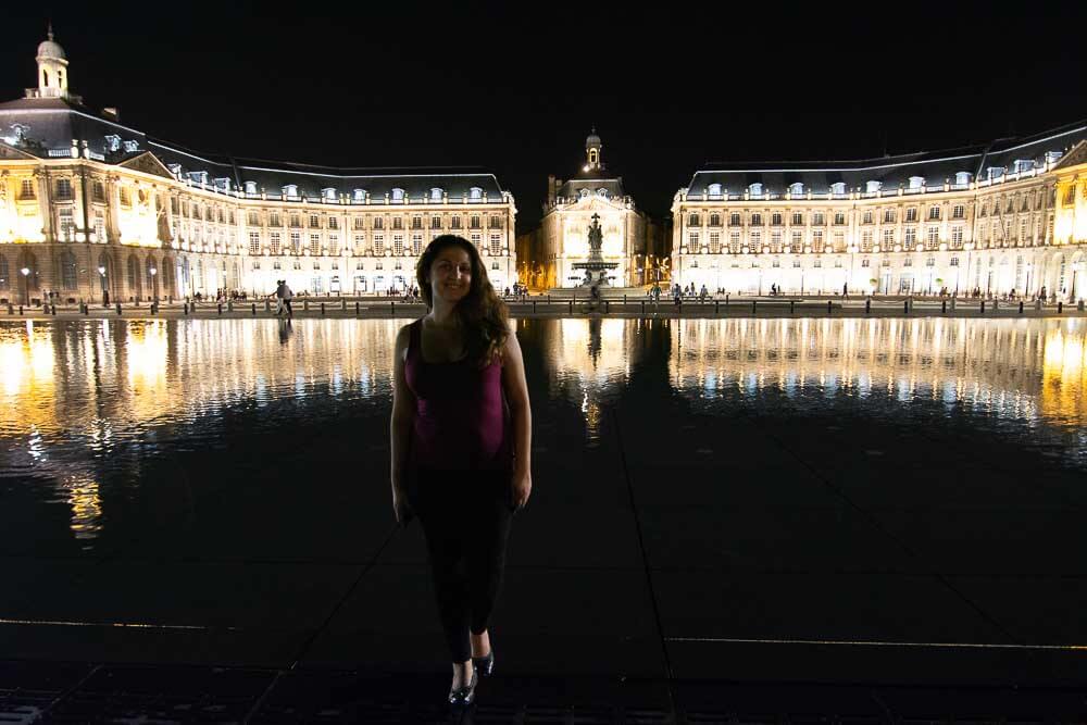 Place de la Bourse at night