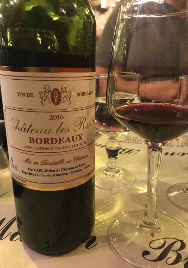 Bordeaux wine bottle