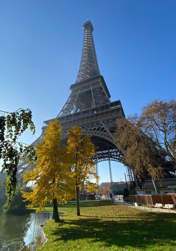 Torre Eiffel desde los jardines de la torre.