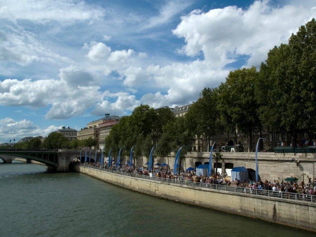 Paris Plages in Paris in Agust