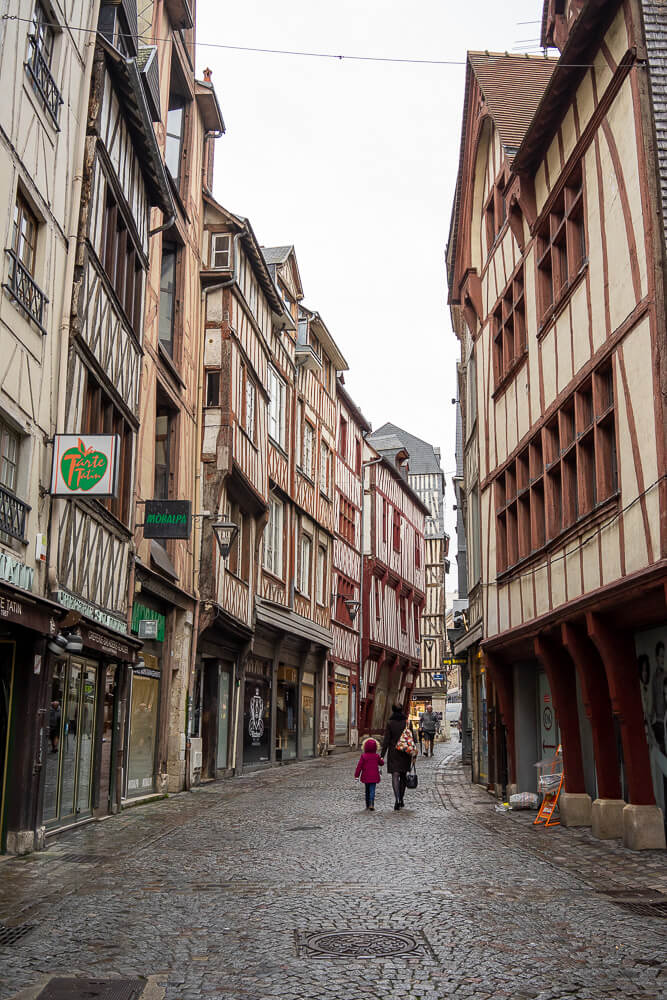 Old Town Rouen with timbered houses