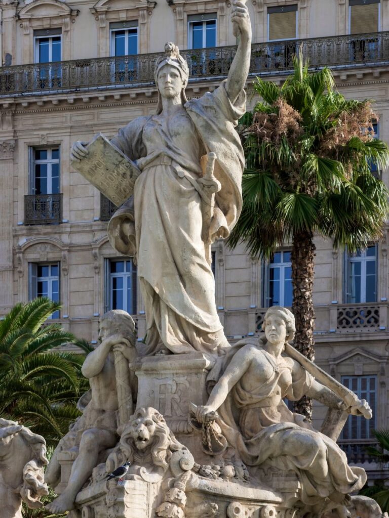 Federation Fountain on Place de la Liberté in Toulon, one of the major cities in Provence